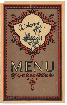 Walgreen menu front